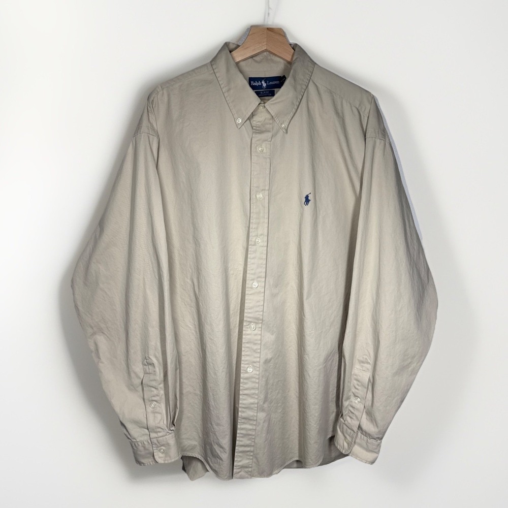Ralph Lauren Vintage XXL 100% Cotton Twill Oversized "Blake" Old Money Pony EUC - Picture 1 of 6